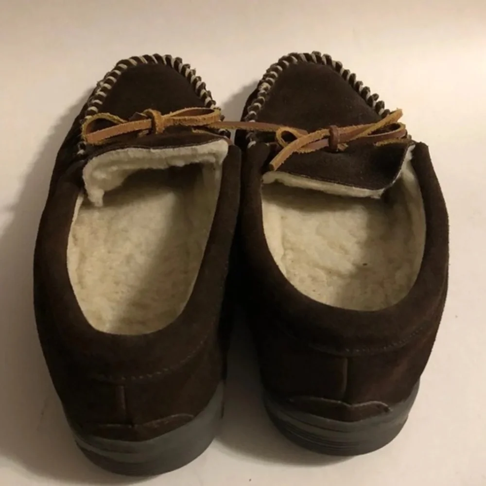 Cabela's Slippers Mens Size‎ 10M Slip On Leather Uppers Brown